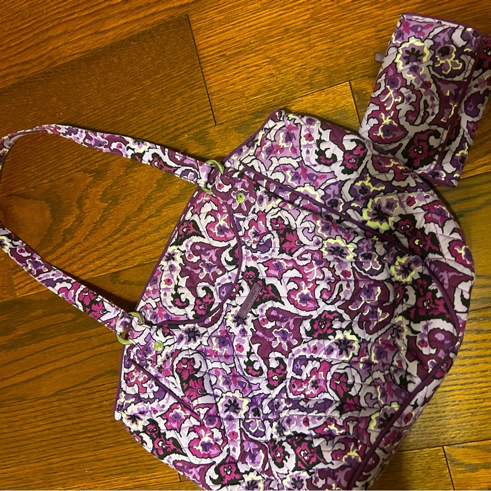 Vera Bradley Lilac Paisley tote and Wallet